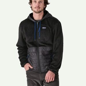 Patagonia Re-Tool Hybrid Black Hooded Fleece